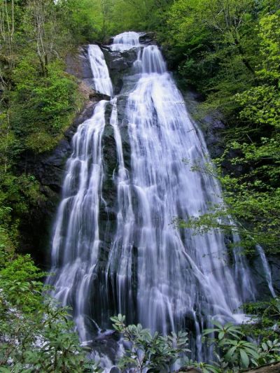 Guzeldere Selalesi Nature Park waterfall flowing through green forest