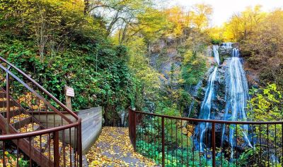 Guzeldere Selalesi Nature Park stepped walking trail and waterfall
