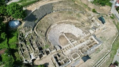 Prusias ad Hypium Ancient City amphitheater drone photo