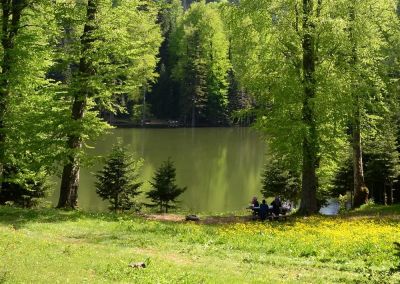 Torkul Pond showing fishing activity
