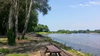 Söğütlük Kent Ormanı piknik alanı nehir kenarında ağaçlar