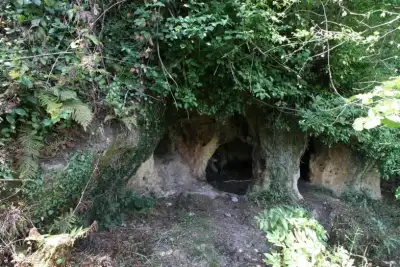 Acısu Kaya Kilisesi çalılıklar arasında saklanmış girişler