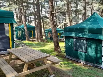 Kızıldağ Milli Parkı'nda yeşil çadır konaklama alanı