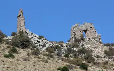 Zengibar Castle (Isaura Ancient City) stone towers and ancient ruins